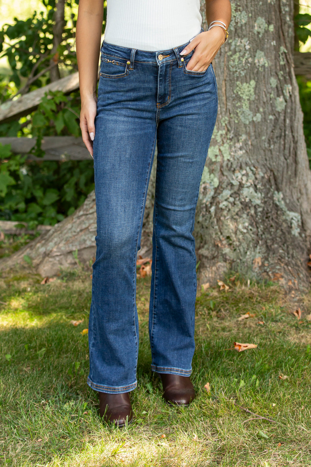 The Georgia Mid Rise Judy Blue Bootcut Jeans