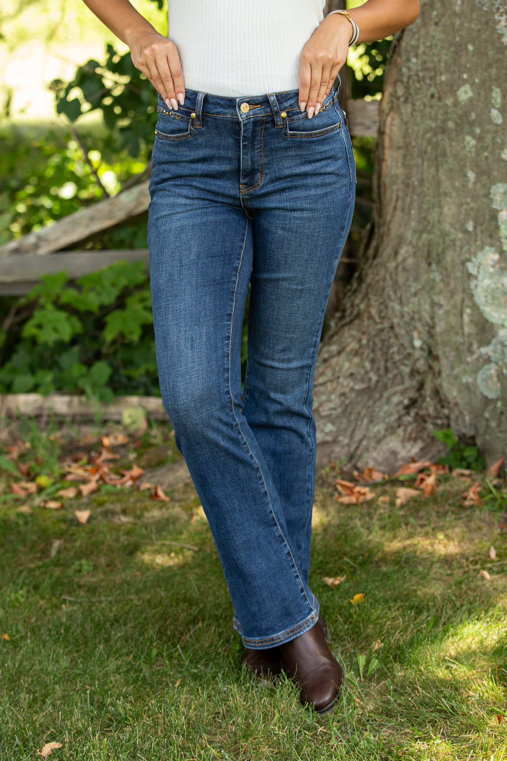 The Georgia Mid Rise Judy Blue Bootcut Jeans