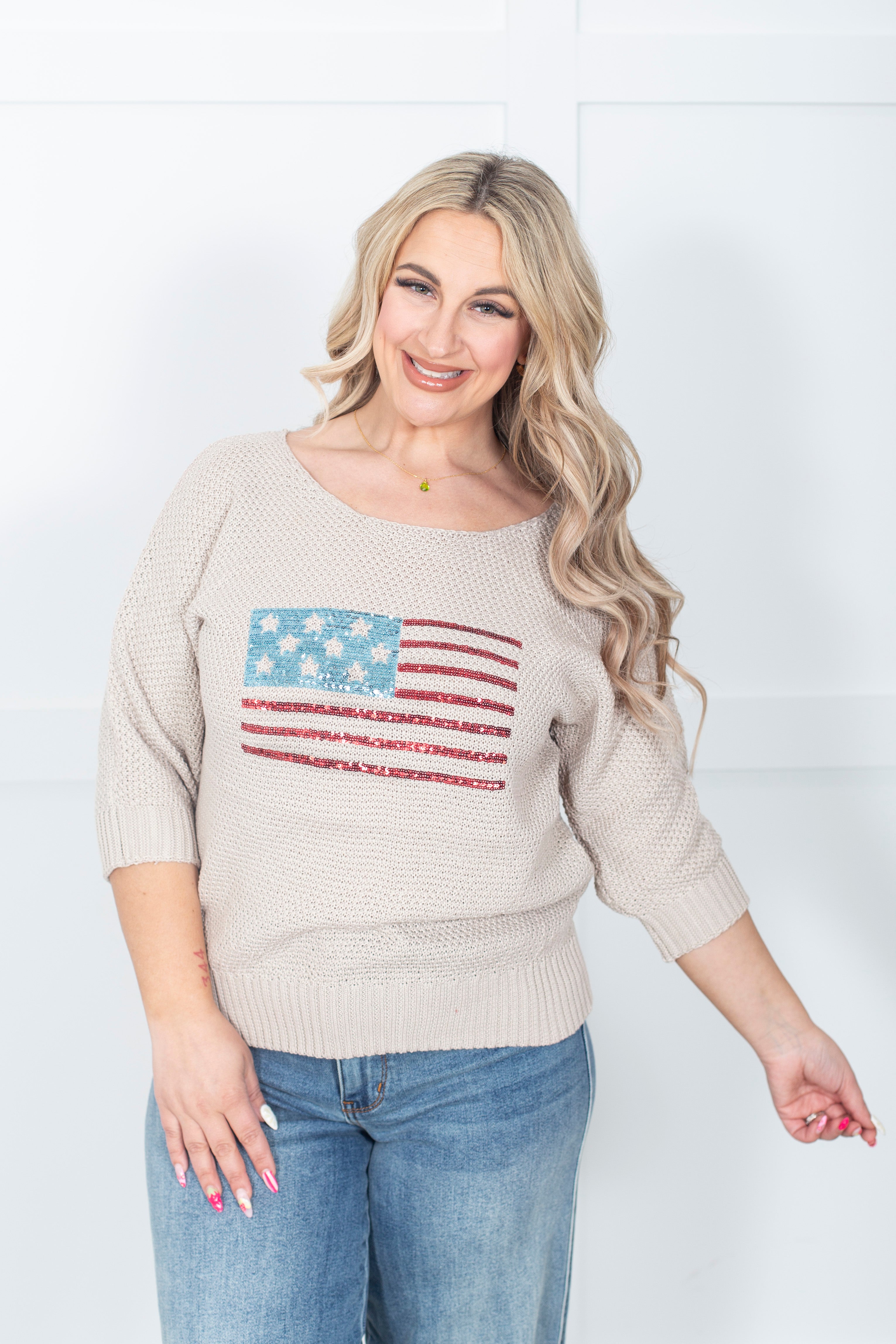 Star Spangled Drip Top
