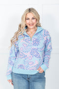 Bluebell Paisley Half Zip
