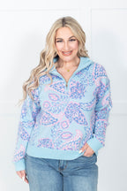 Bluebell Paisley Half Zip