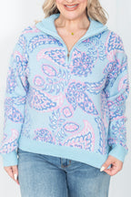 Bluebell Paisley Half Zip