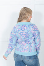 Bluebell Paisley Half Zip
