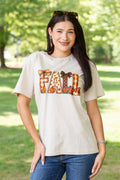 Fall Patchwork Graphic Tee