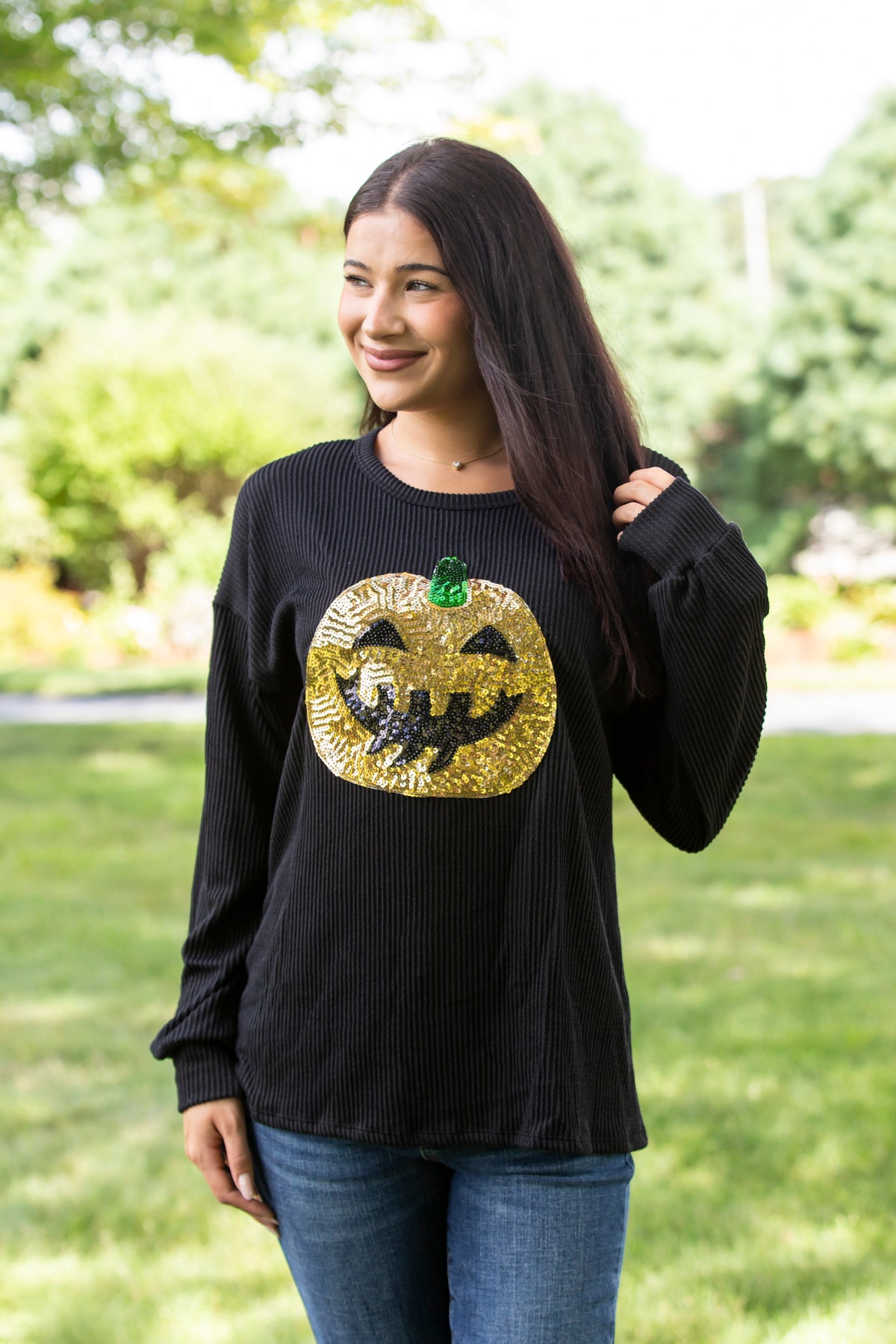 Jazzed Up Jack O Lantern Top