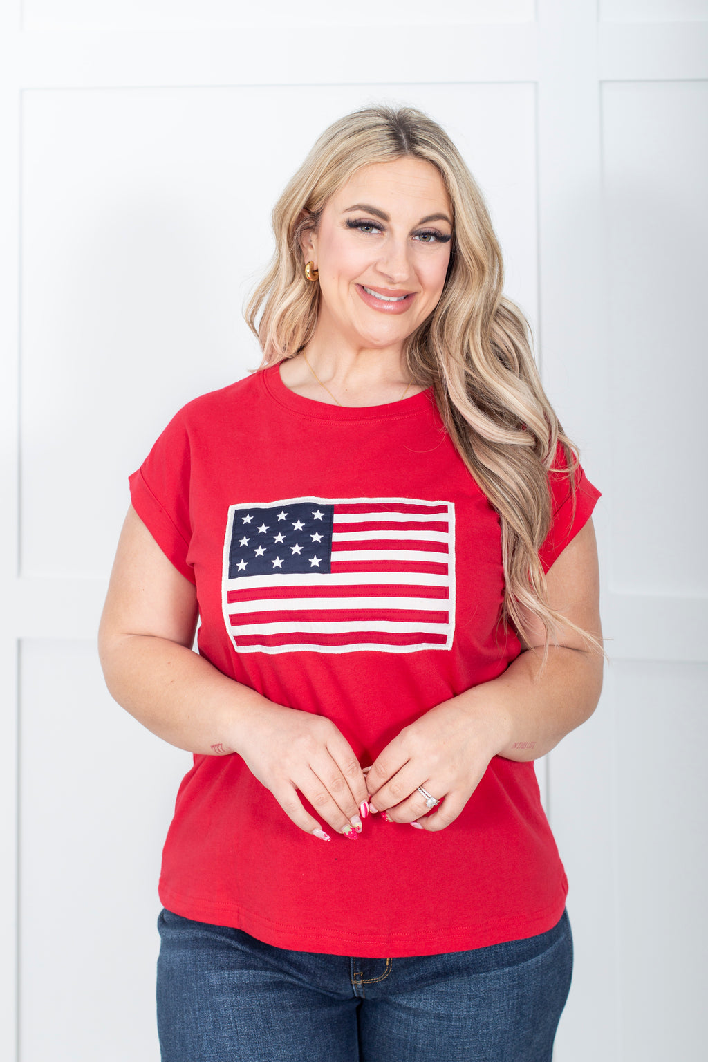 American Flag Patch Tee