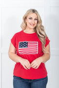 American Flag Patch Tee