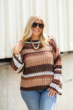 Java Chip Open Knit Sweater