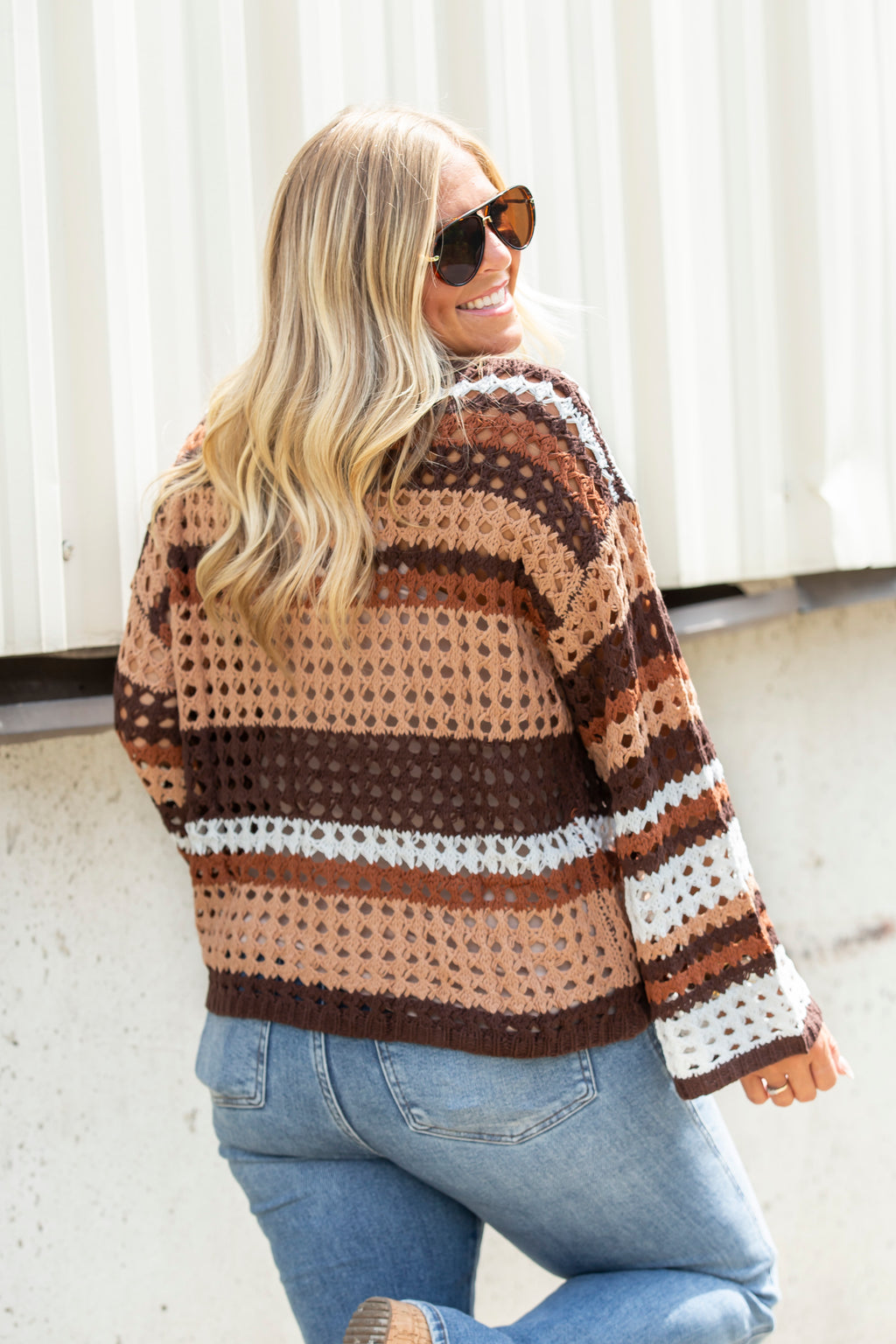 Java Chip Open Knit Sweater