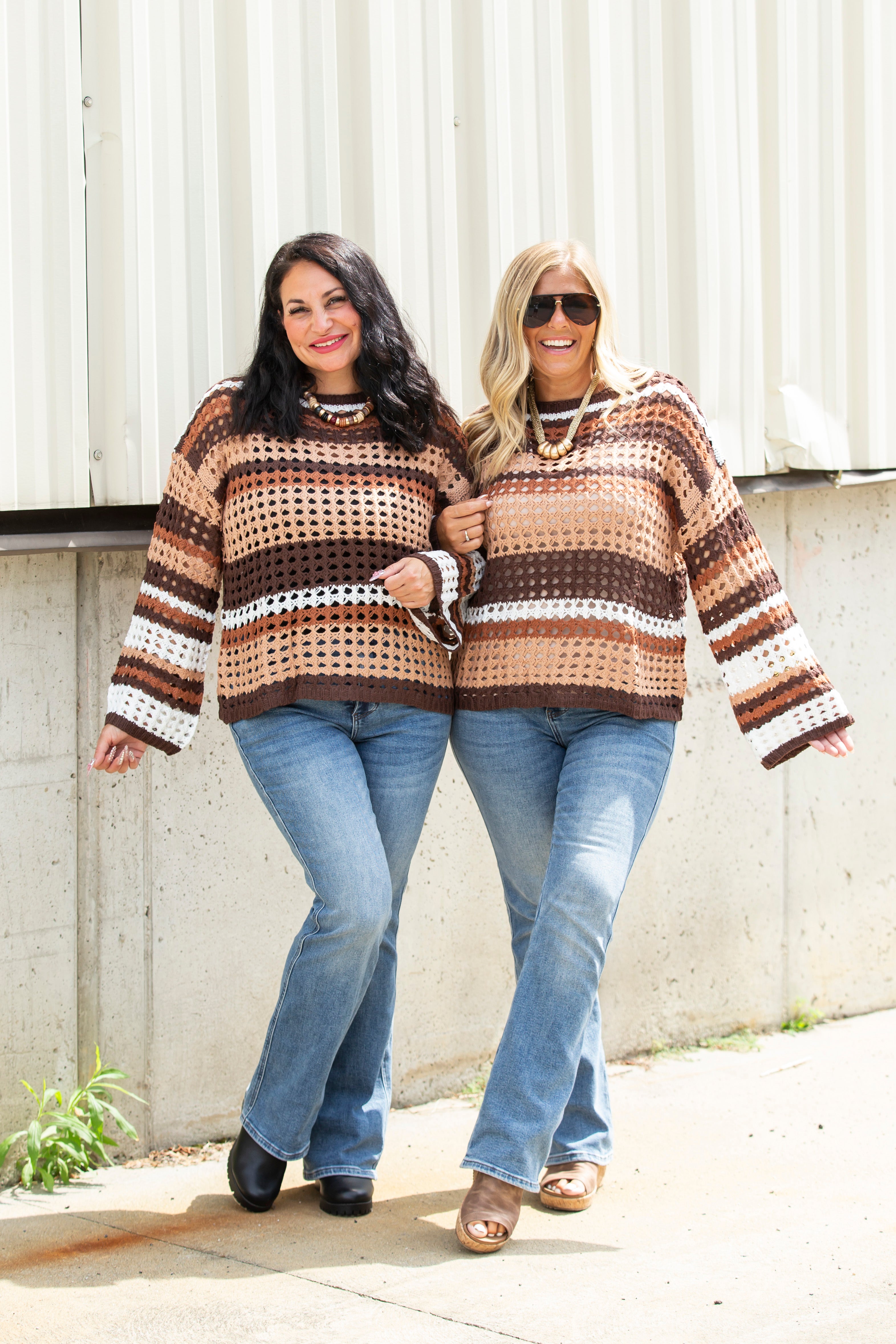Java Chip Open Knit Sweater