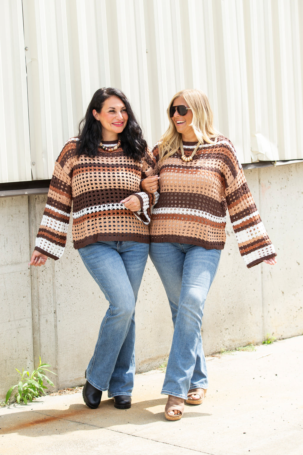 Java Chip Open Knit Sweater