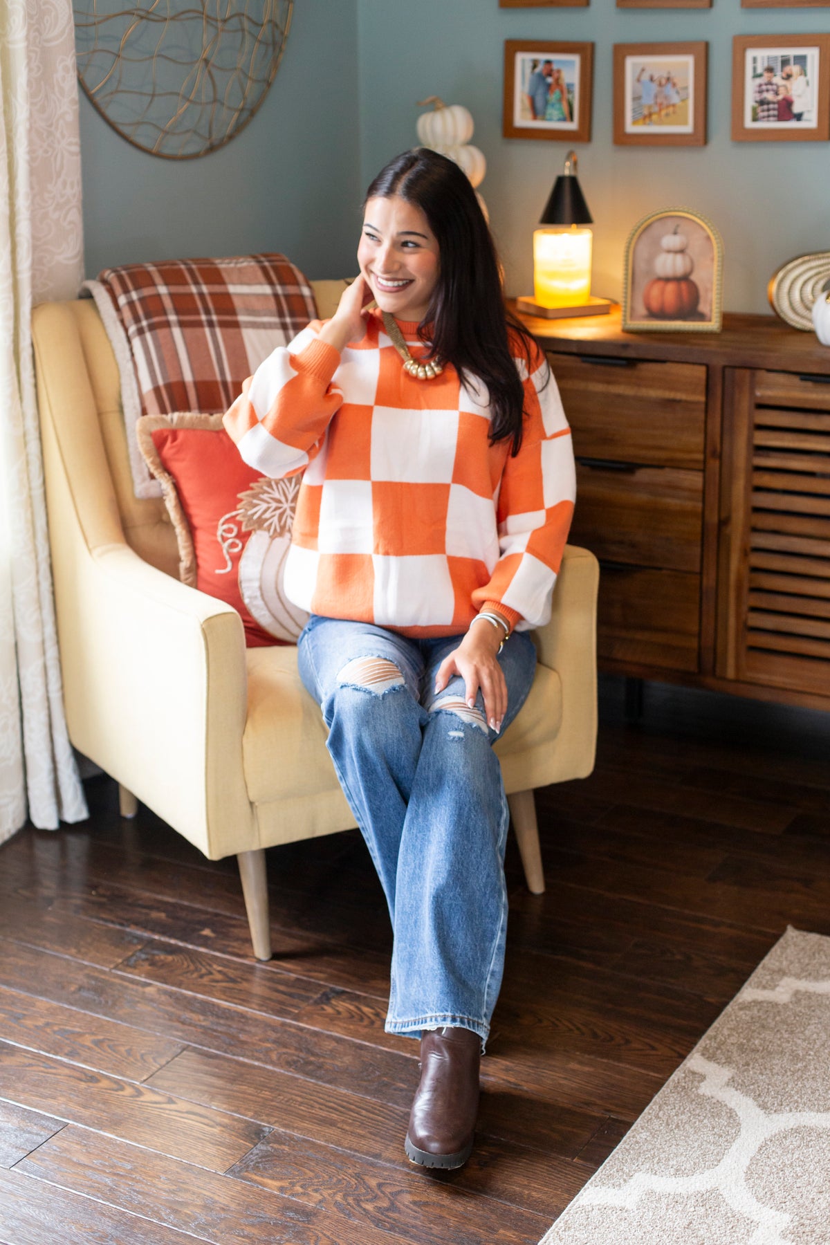 Staying In Check Pullover