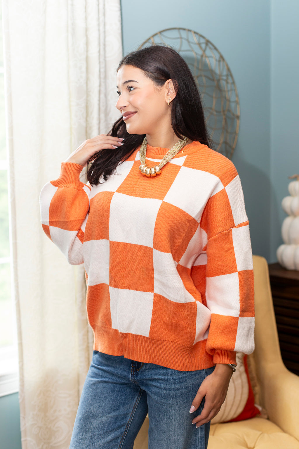 Staying In Check Pullover