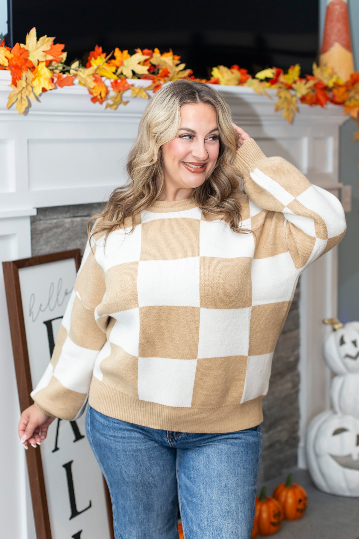 Staying In Check Pullover