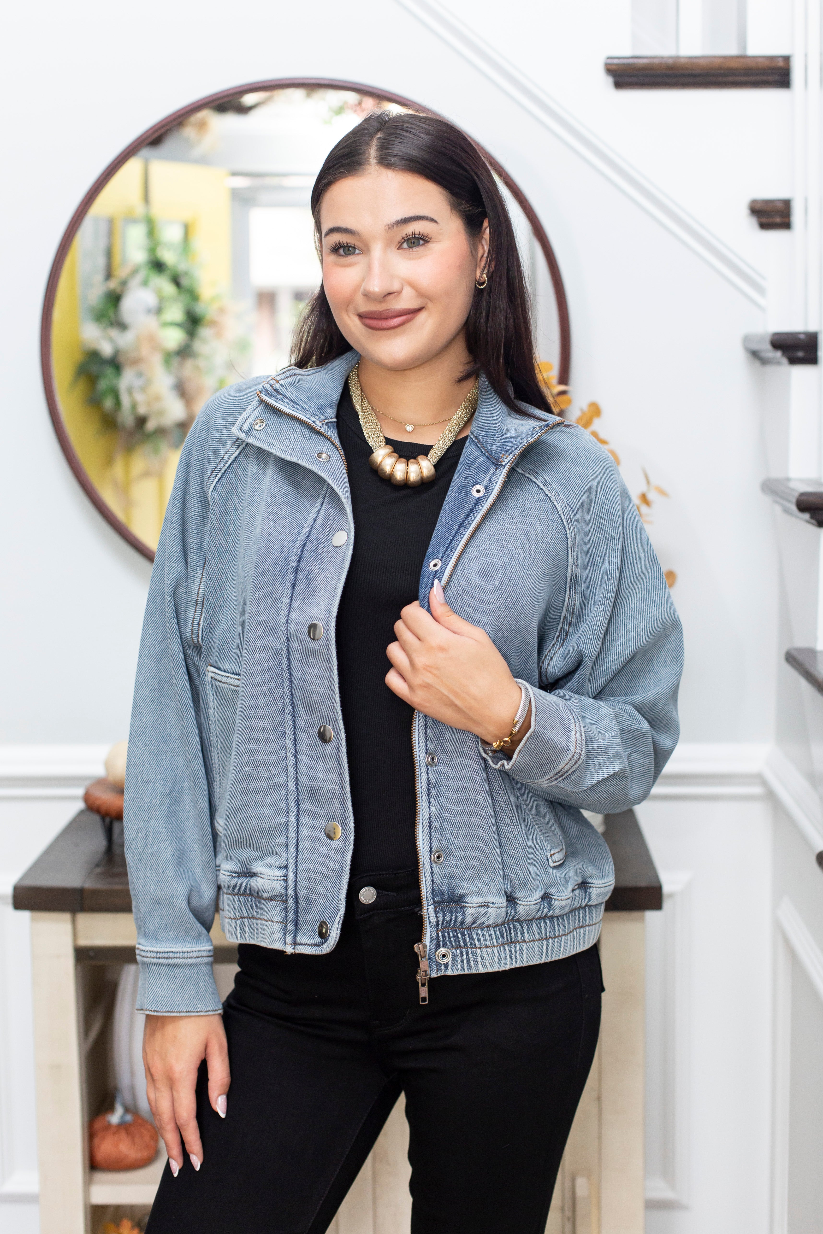 The Marty Judy Blue Bomber Jacket