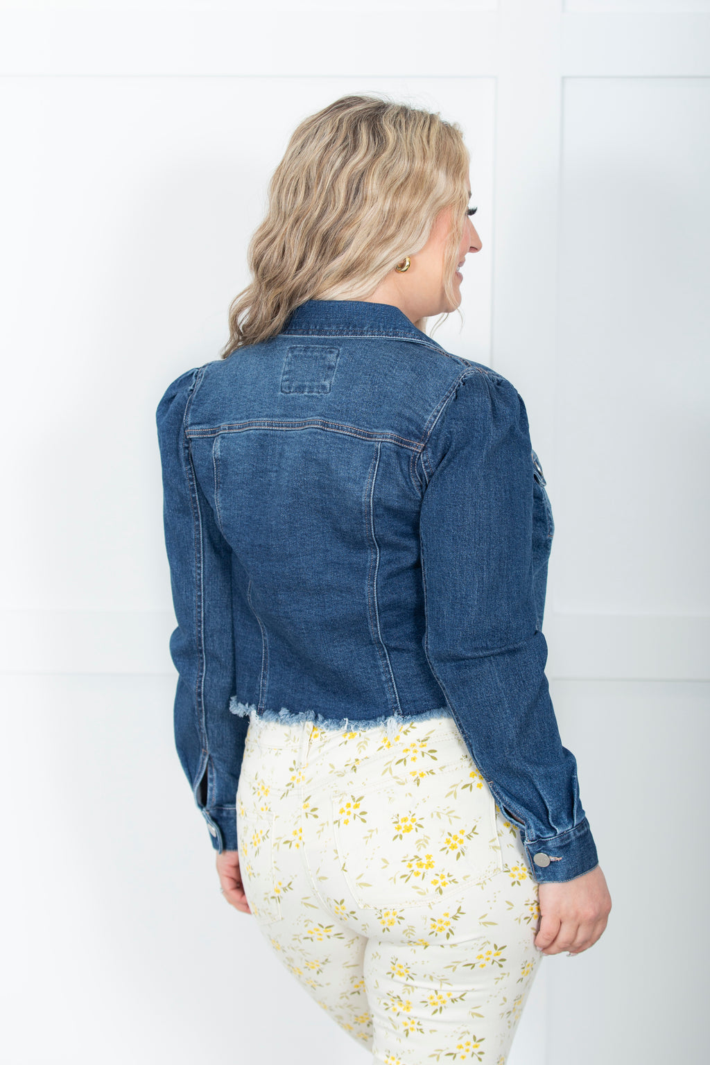 Oh So Good Puff Sleeve Risen Denim Jacket