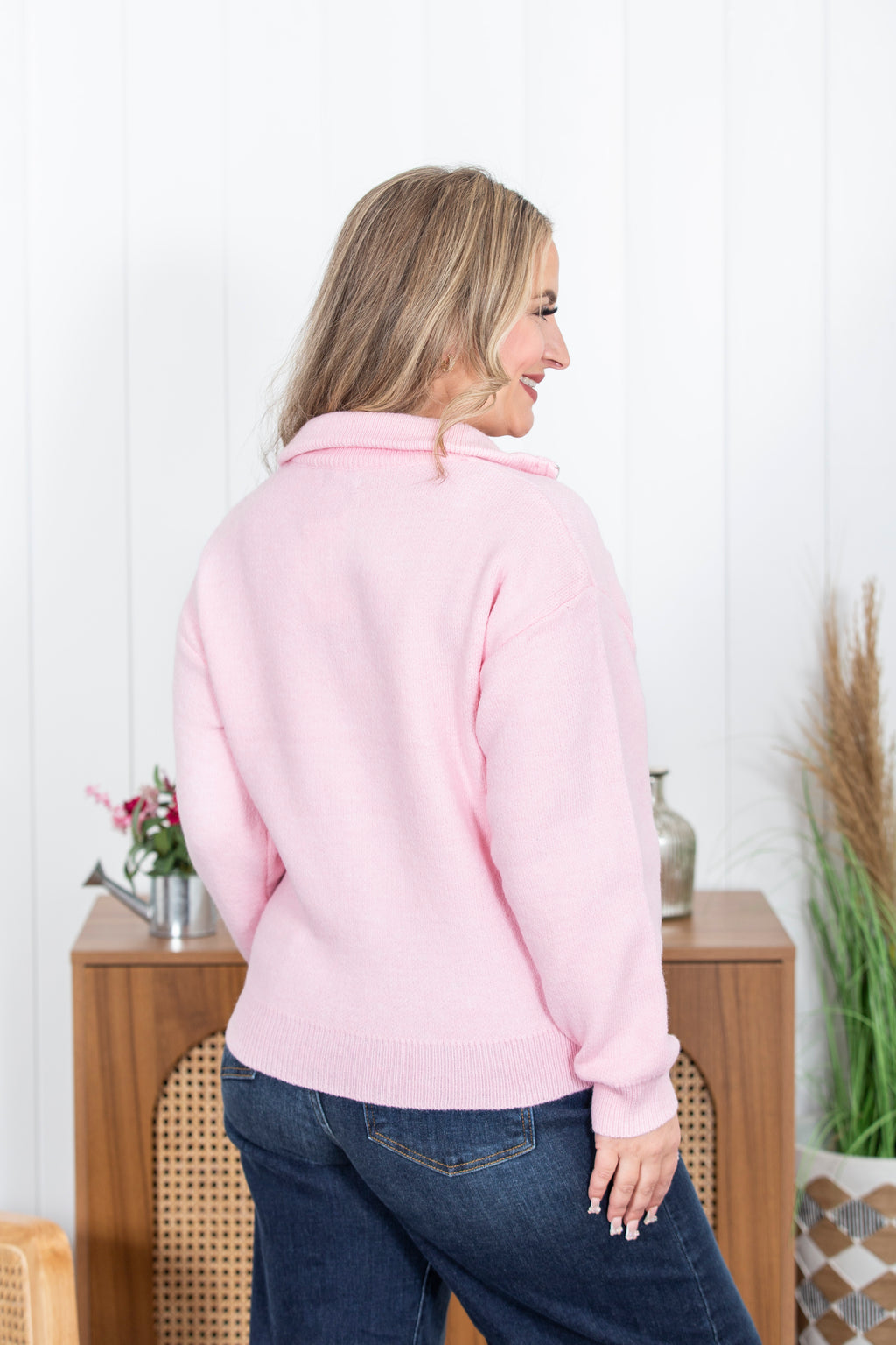 Solid Choice Half Zip Sweater