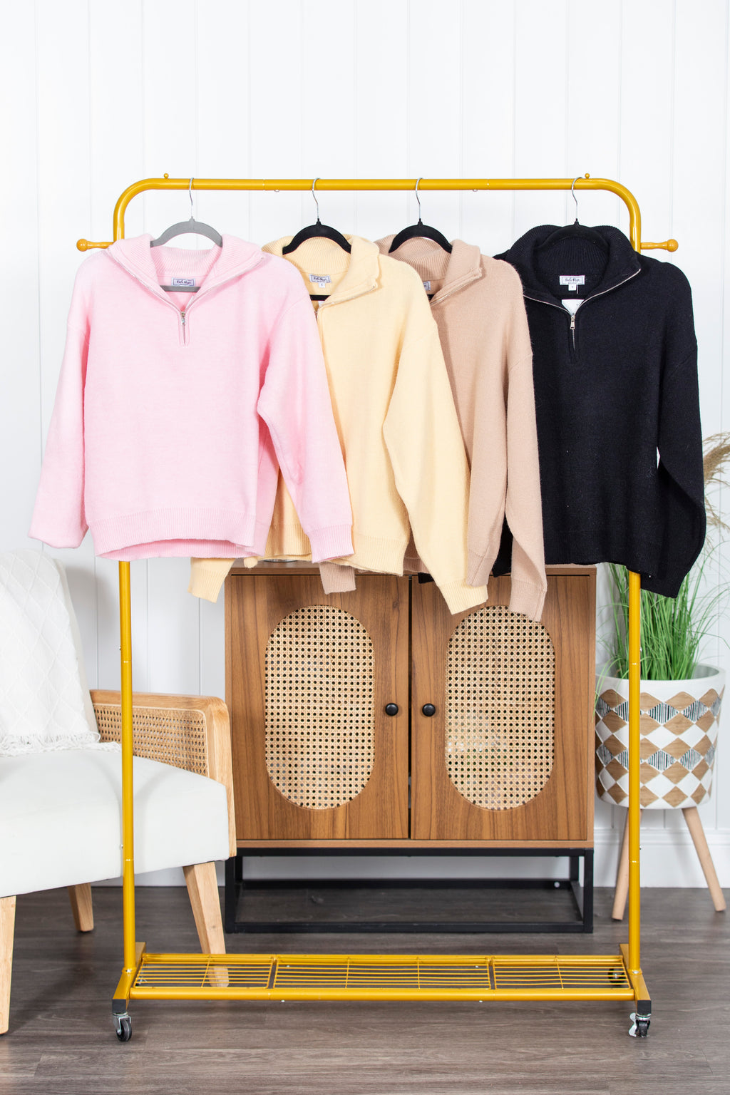 Solid Choice Half Zip Sweater