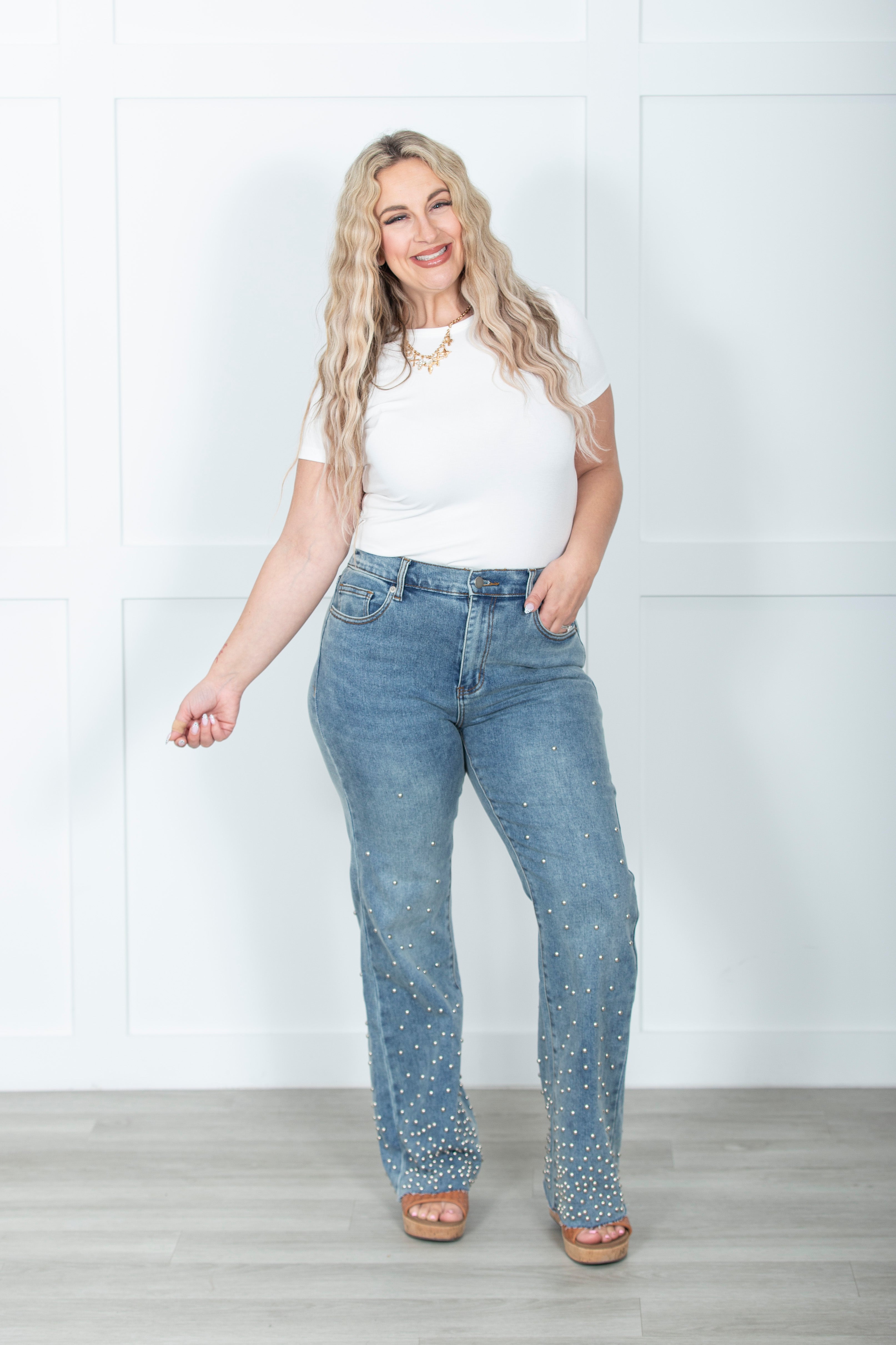 Oli And Hali Stardust Studded Denim