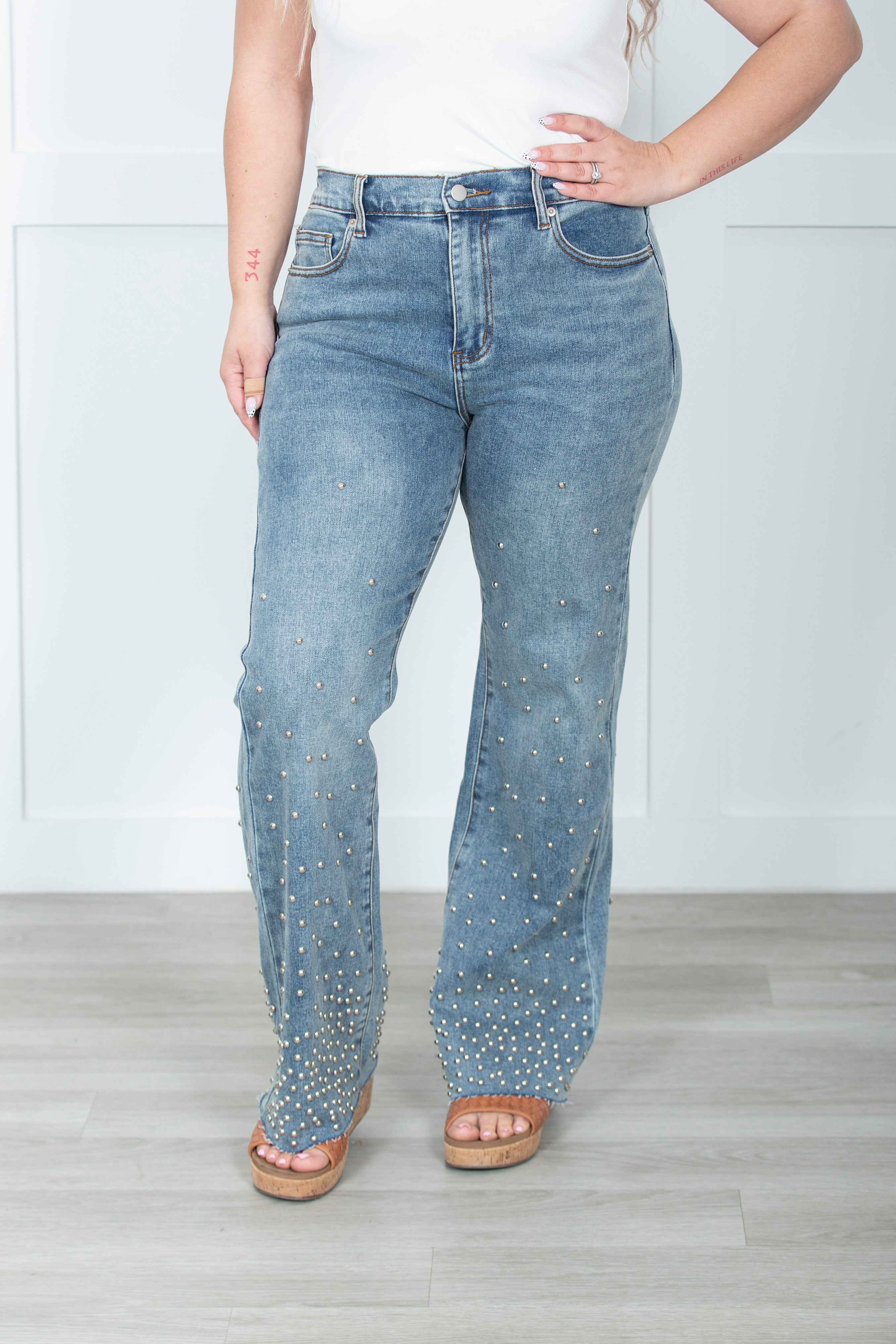 Oli And Hali Stardust Studded Denim