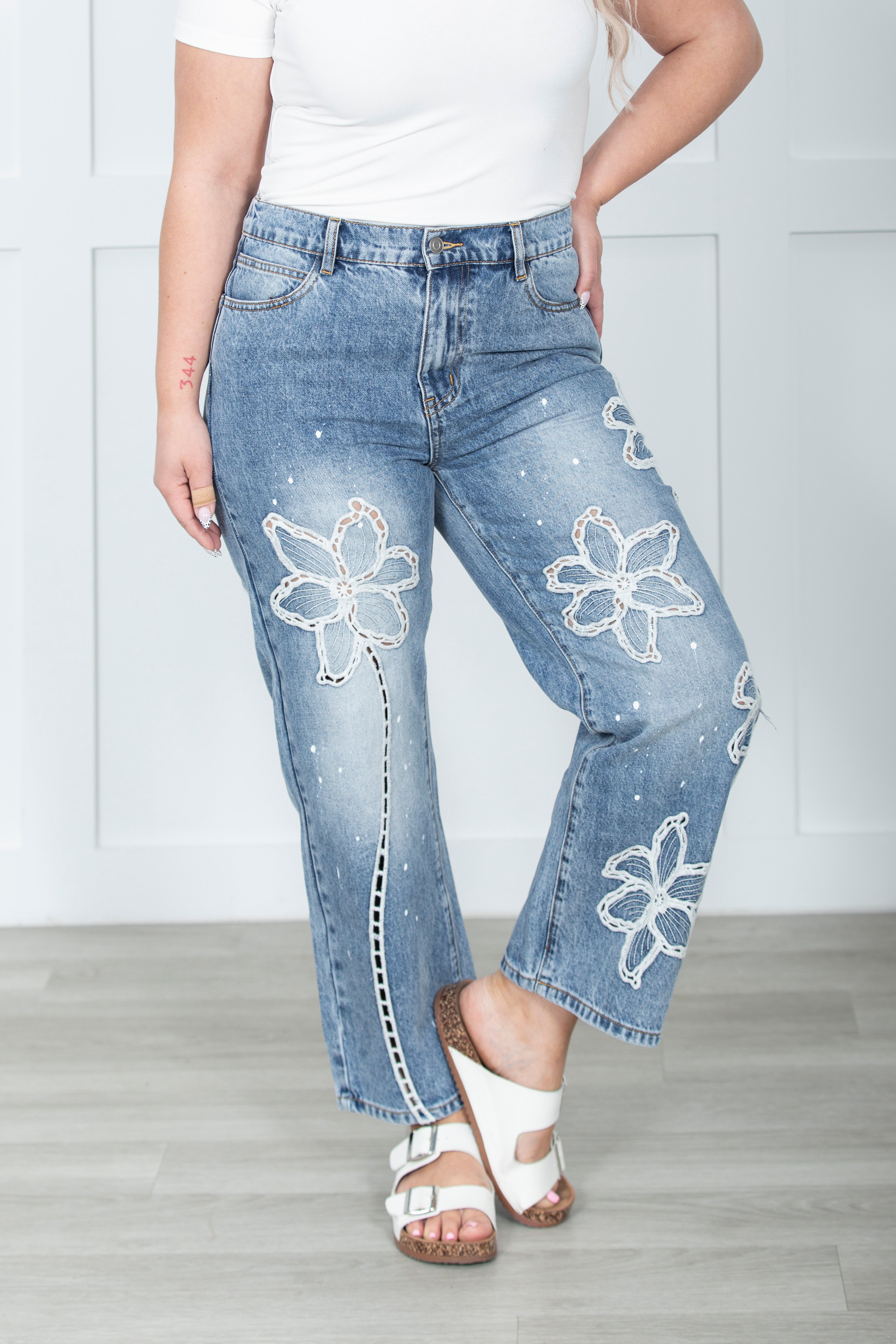Oli And Hali Wildflower Stitch Denim