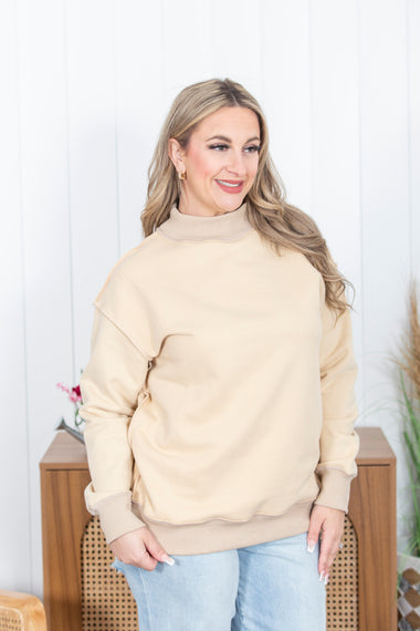 Buy khaki Dont Mock Me Sweater