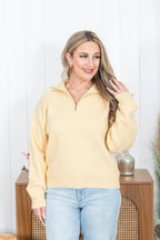 Solid Choice Half Zip Sweater