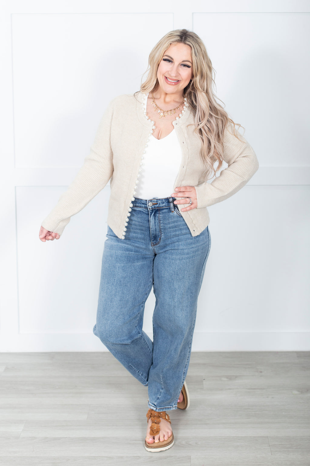 Pearl Button Down Cardigan