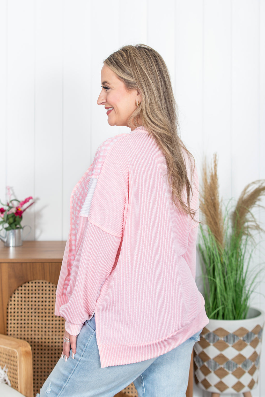 Springtime Plaid Top