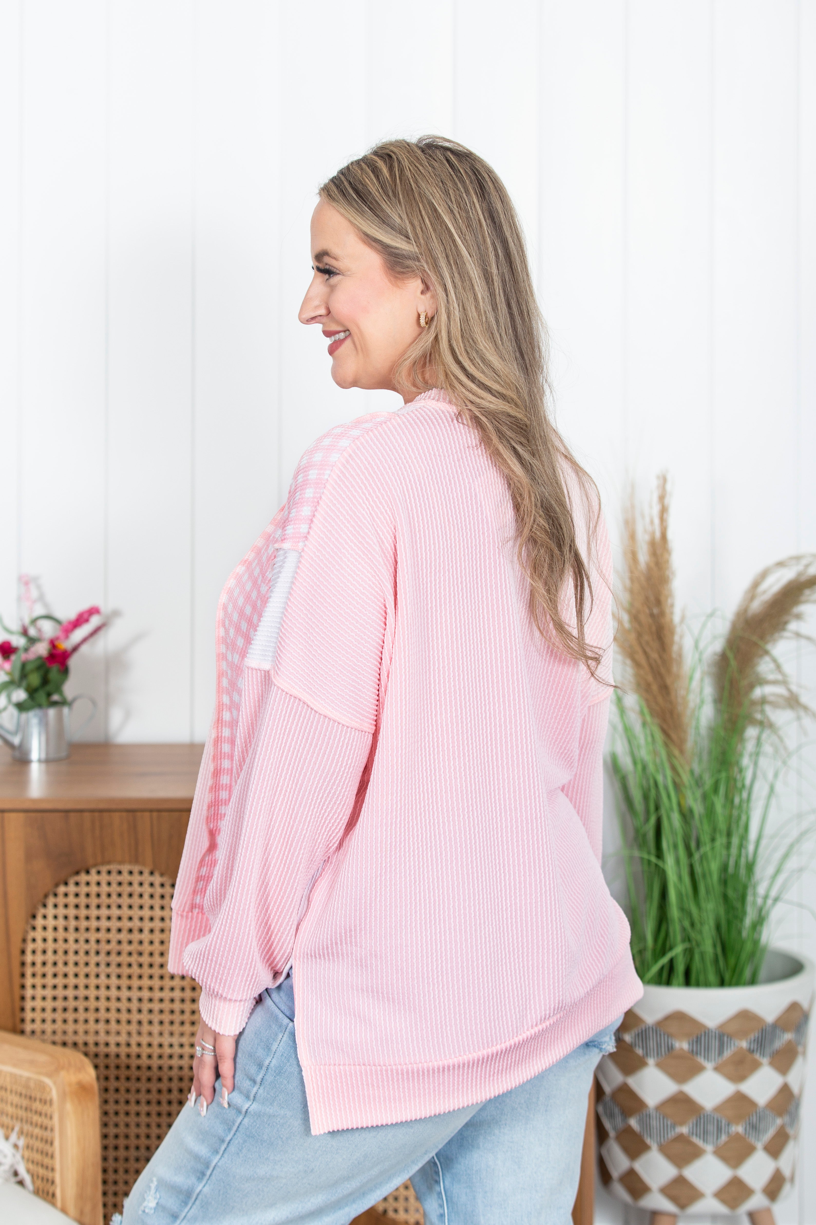 Springtime Plaid Top