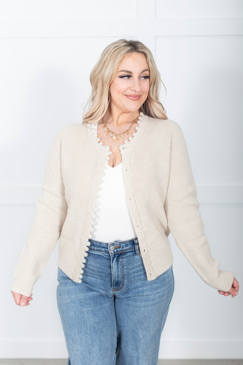 Pearl Button Down Cardigan