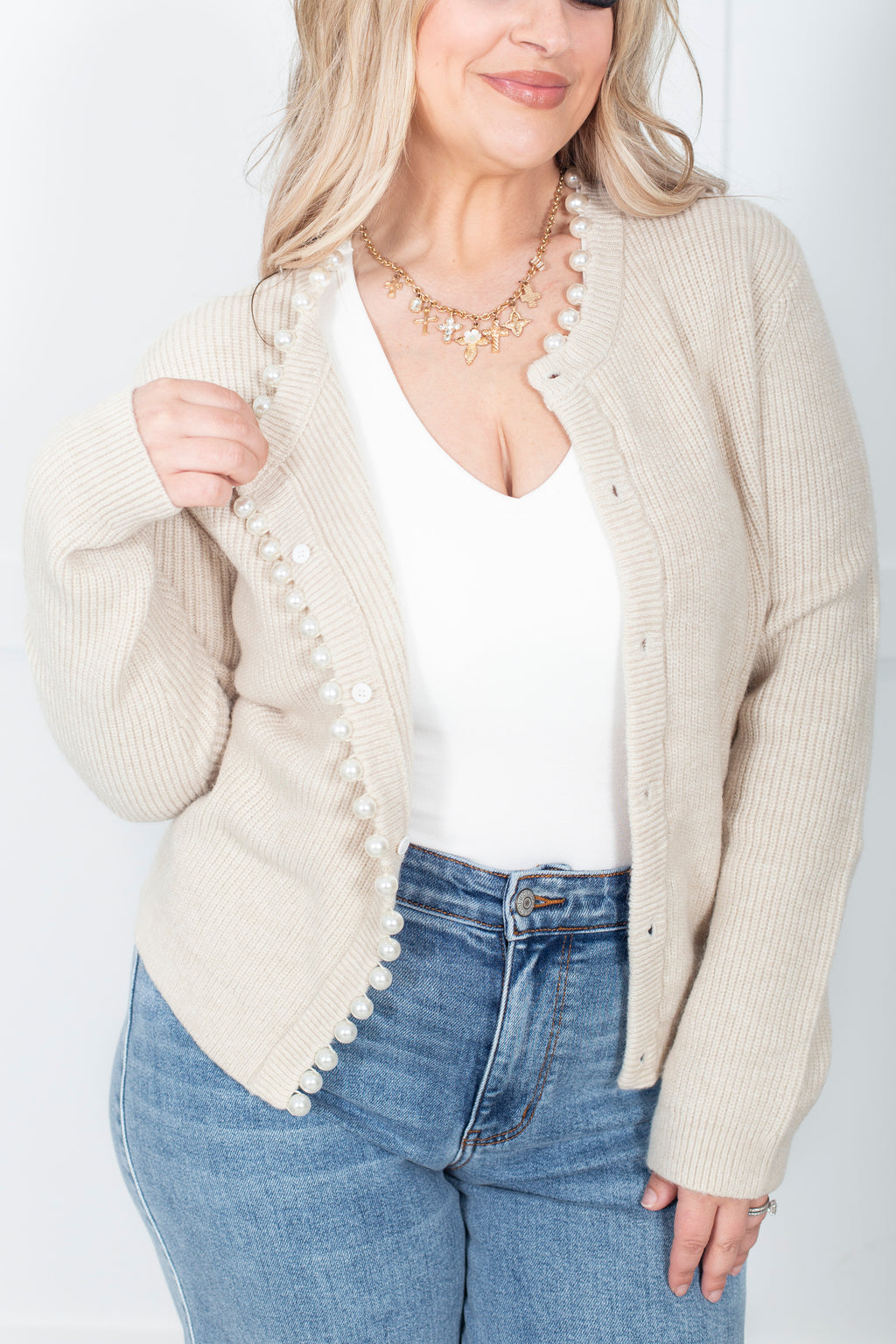 Pearl Button Down Cardigan
