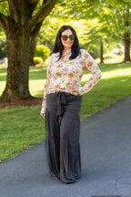 Pumpkin Patch Mesh Top