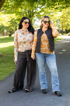 Pumpkin Patch Mesh Top