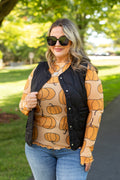 Pumpkin Patch Mesh Top