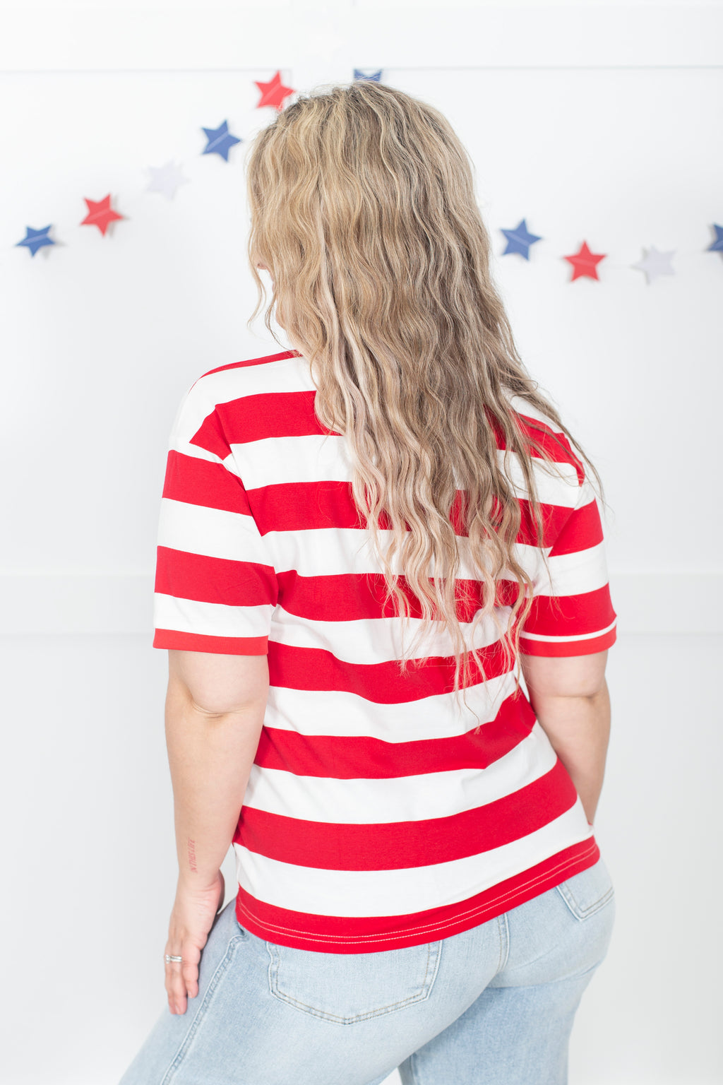 Stripe Star Patch Top