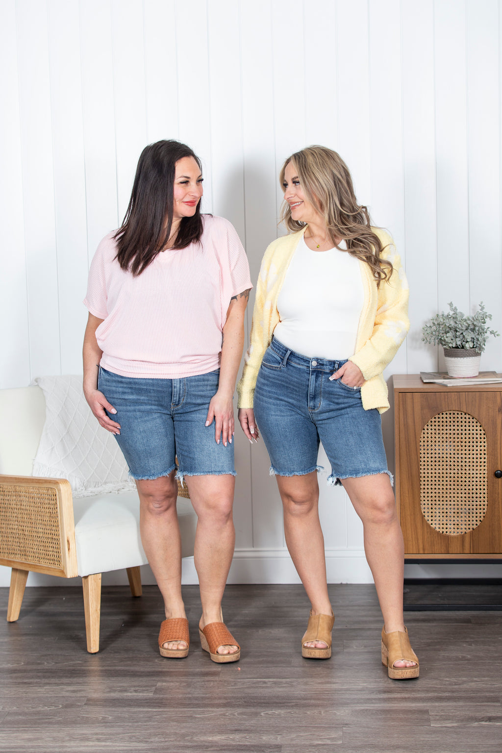 The Karen Judy Blue Bermuda Shorts