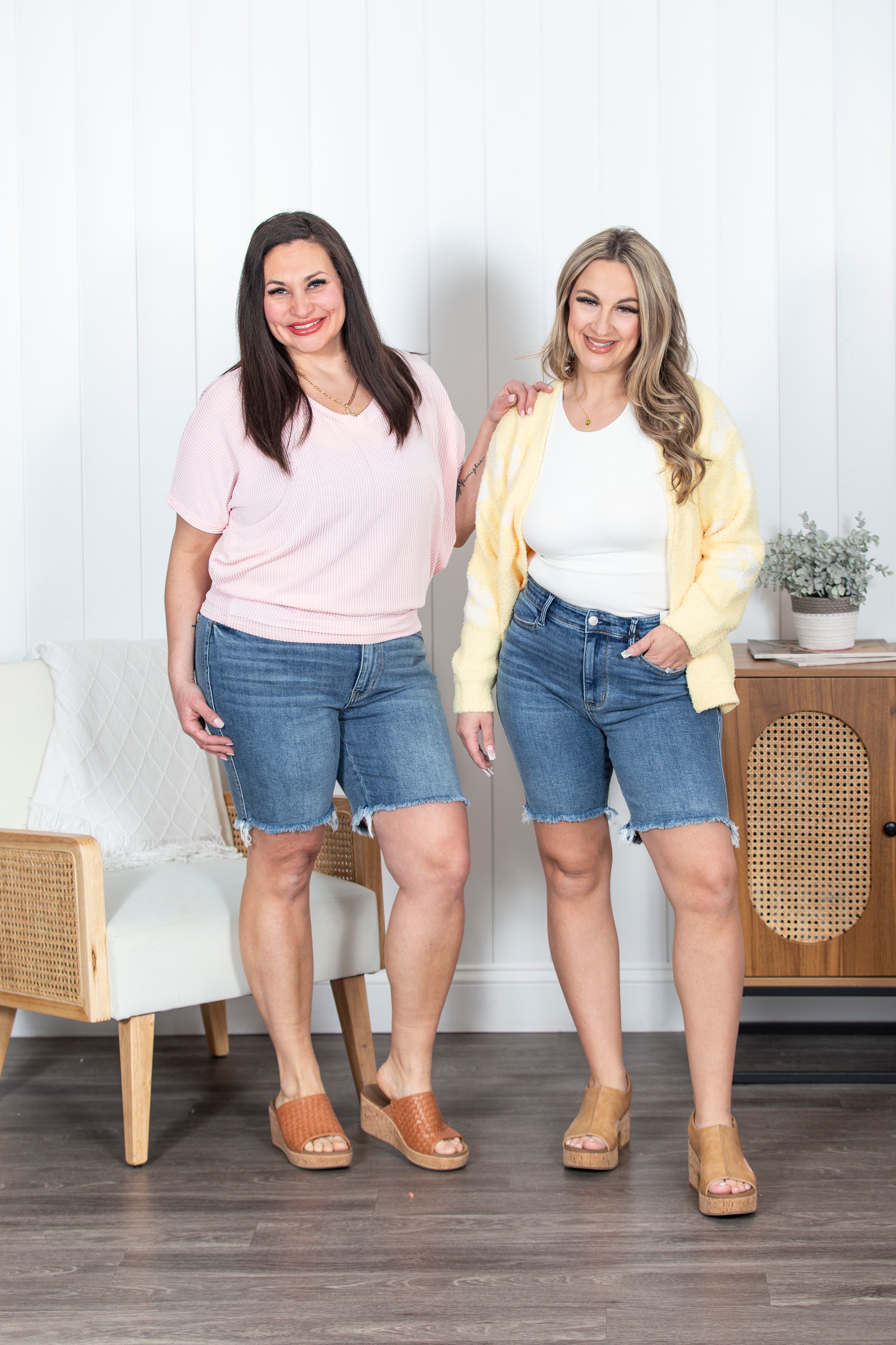 The Karen Judy Blue Bermuda Shorts