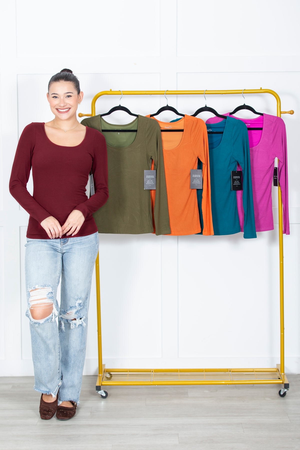 Simply Free Long Sleeve Tee Fall/Winter Colors