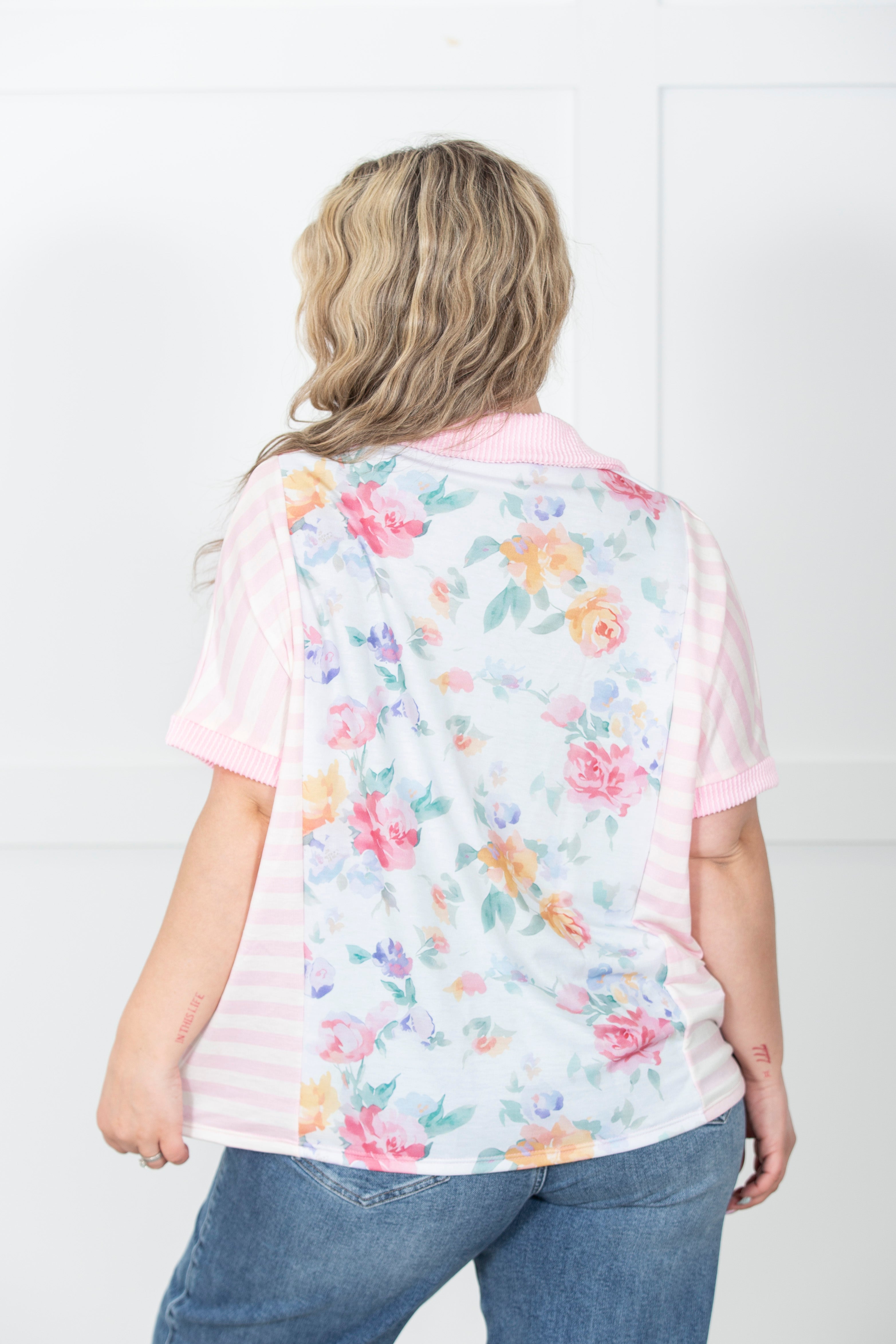 Sweet Magnolia Patchwork Top