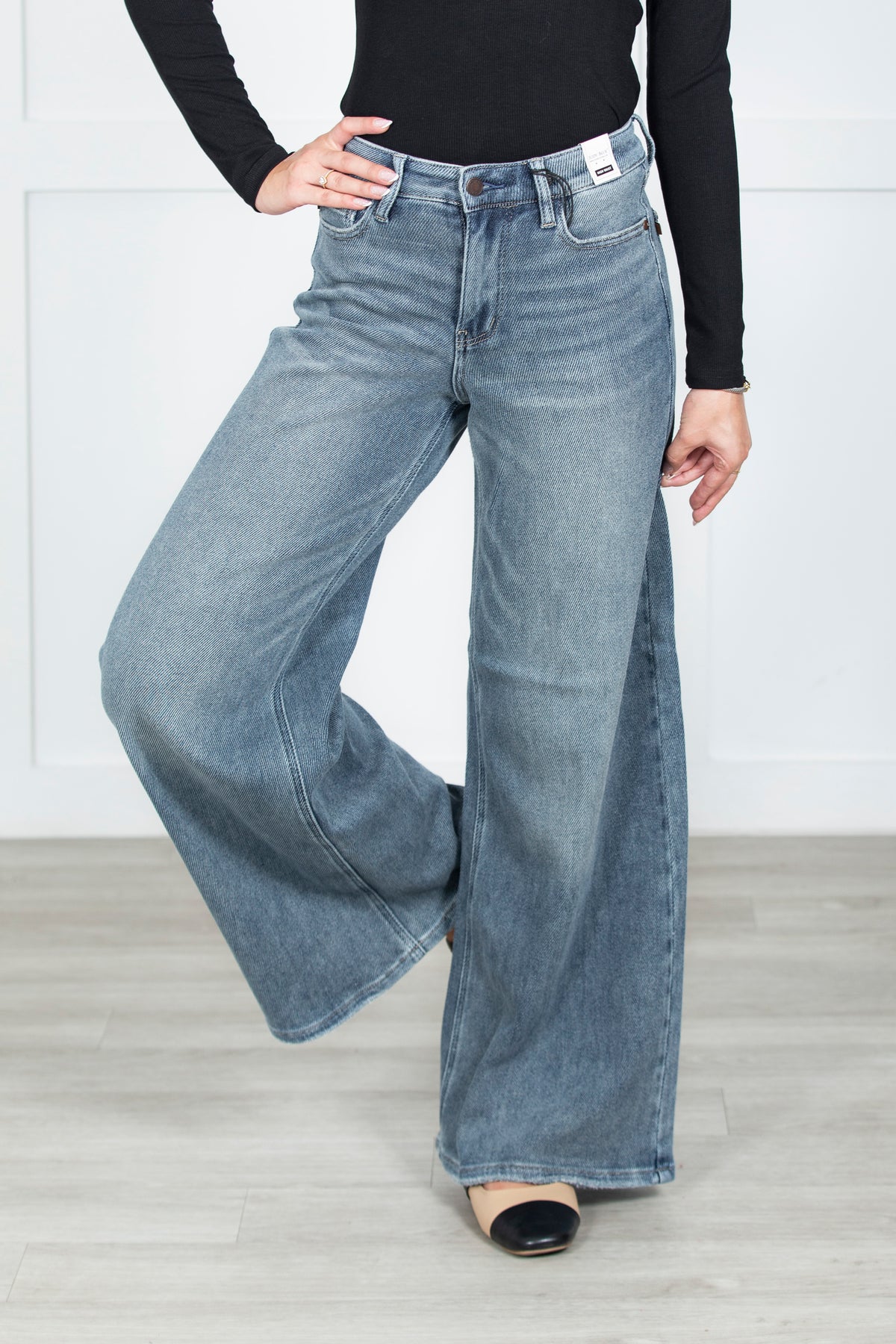 The Lennon High Rise Judy Blue Palazzo Jeans