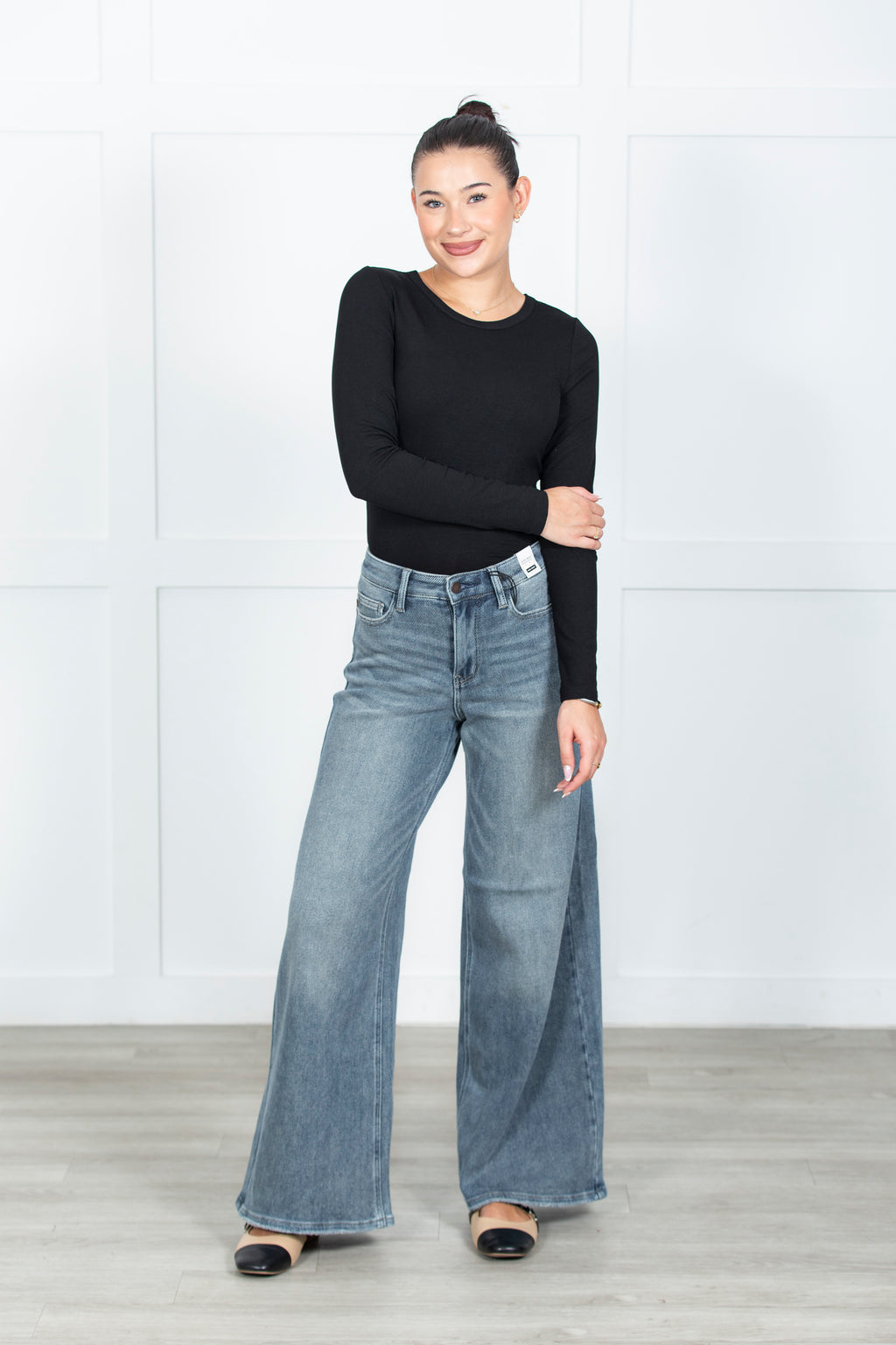 The Lennon High Rise Judy Blue Palazzo Jeans