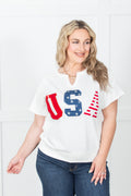 USA  Embroidery Logo Top