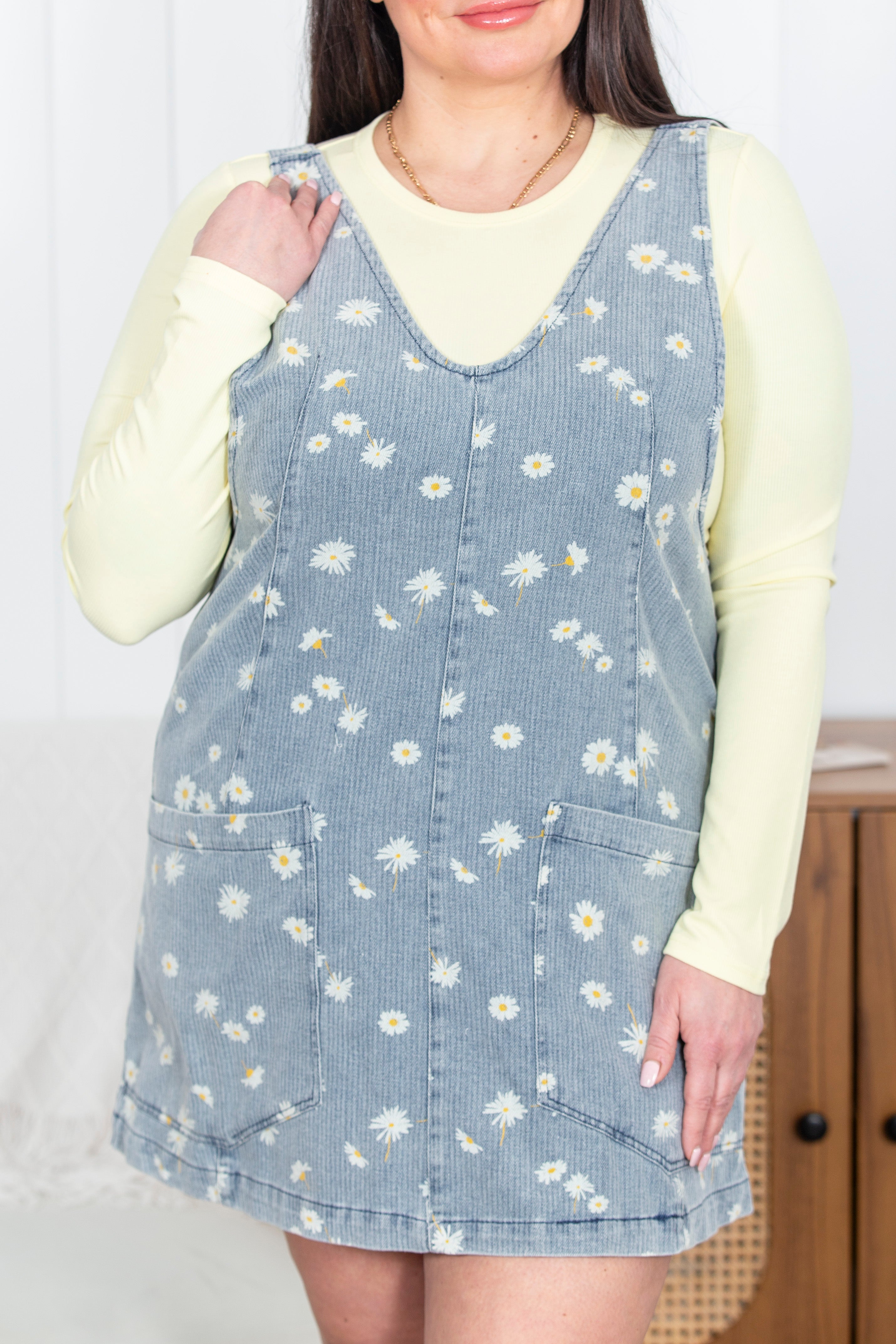 Sunny Bloom Denim Dress