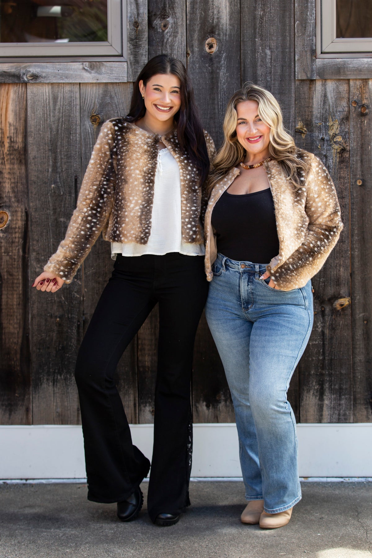 Fall Fawn Spot Fur Jacket