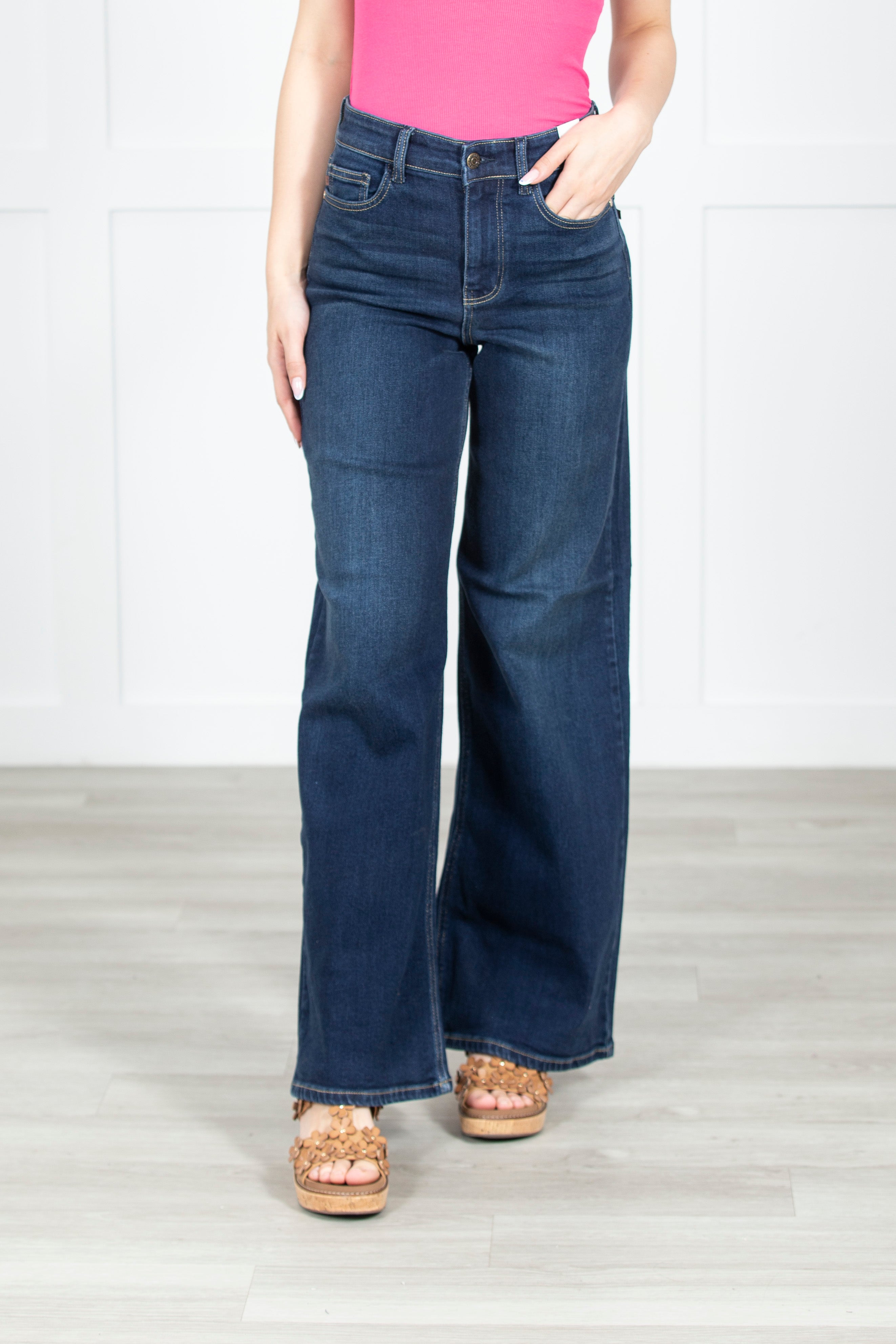 The Angela Wide Leg Judy Blue Jeans