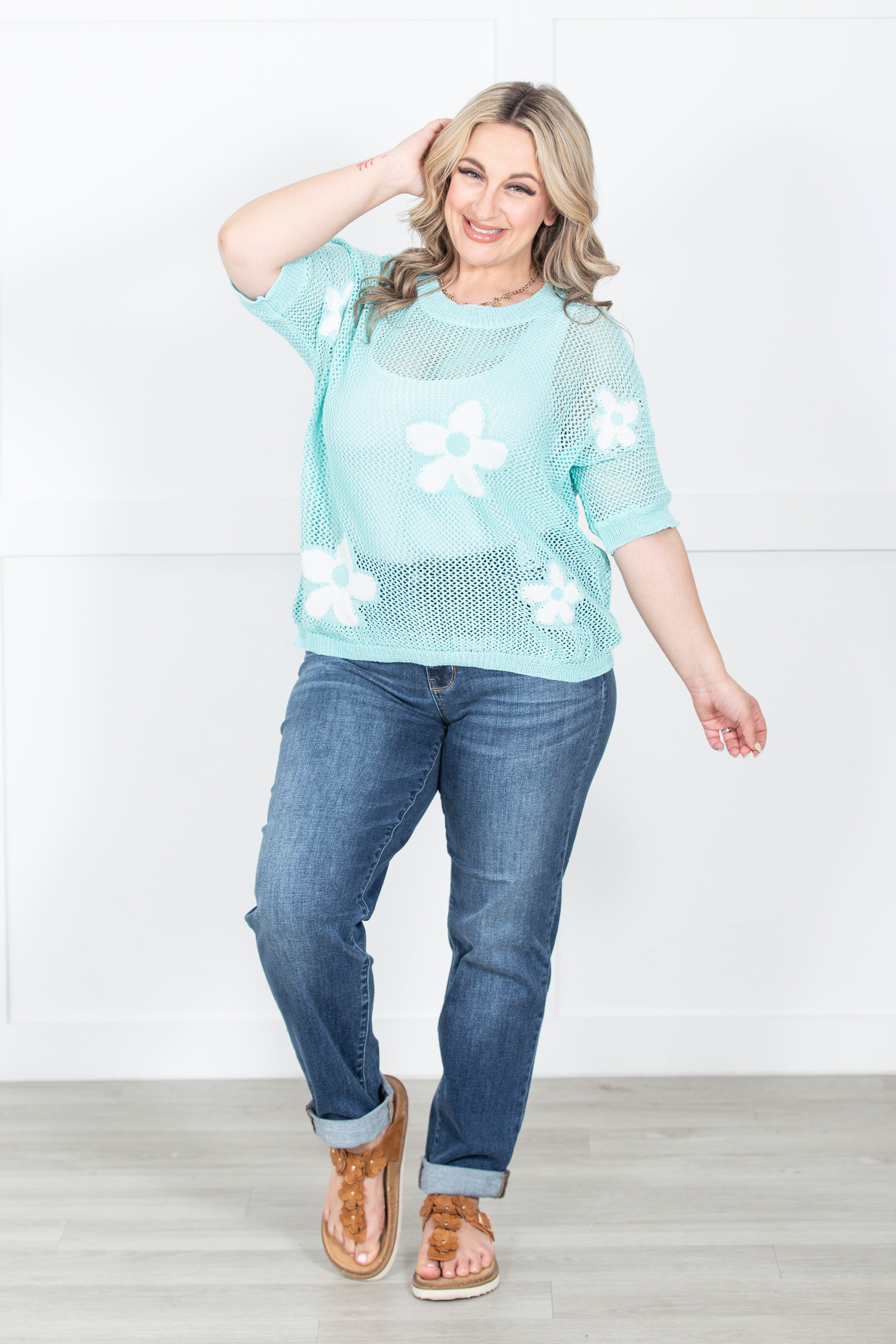 Petal Breeze Knit Top