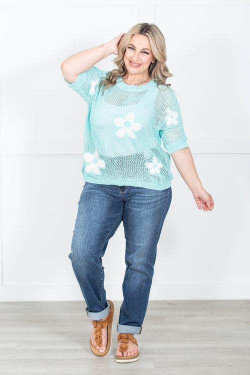 Petal Breeze Knit Top