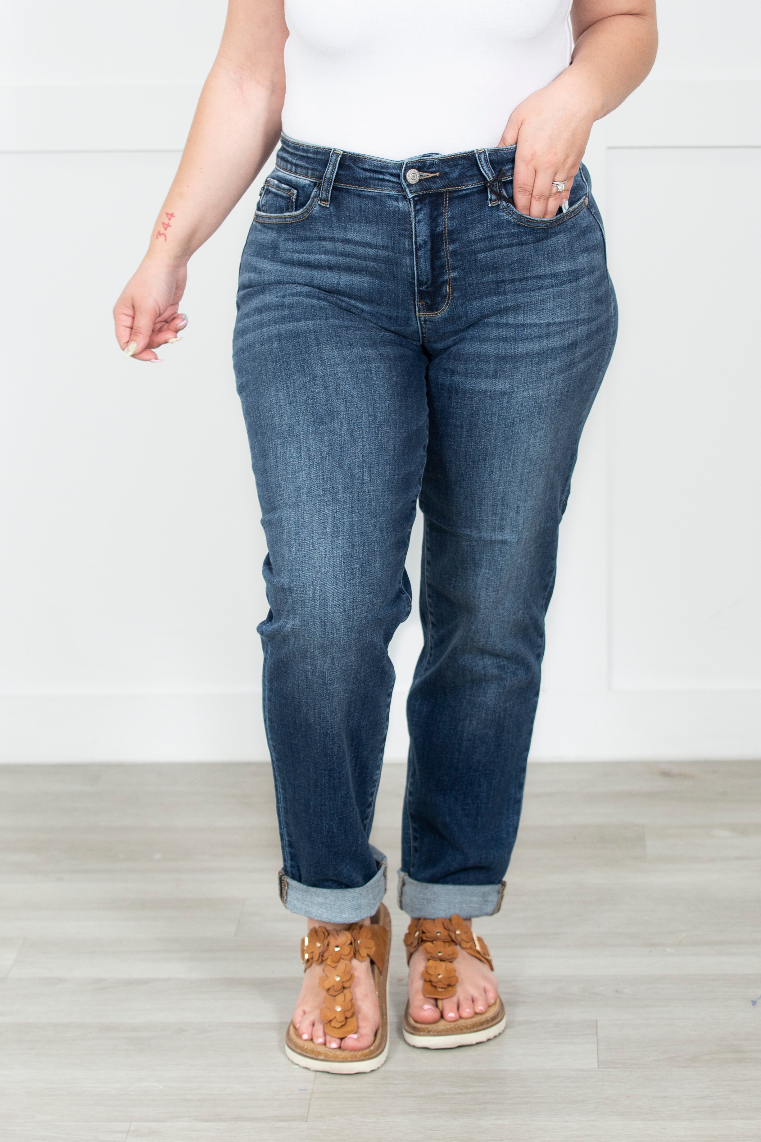 The Brenda Judy Blue Boyfriend Jeans