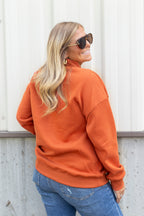 Boo Embroidered Mock Neck